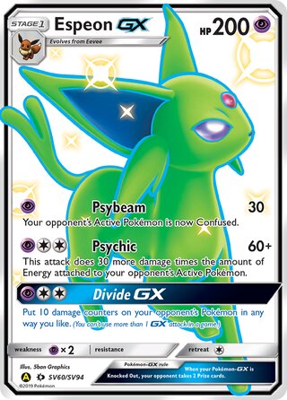 Pokemon Hidden Fates Espeon GX #SV60