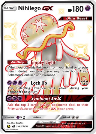 Pokemon Hidden Fates Nihilego GX #SV62