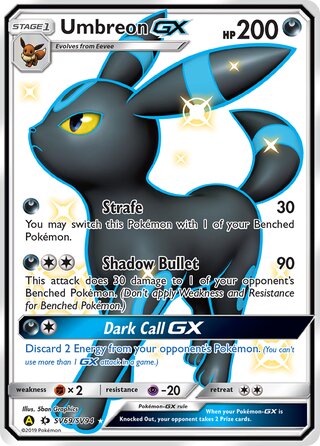 Pokemon Hidden Fates Umbreon GX #SV69