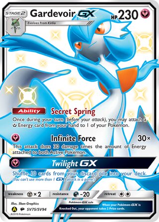 Gardevoir #SV75/SV94 Shiny Holo Rare - Hidden Fates Pokemon card