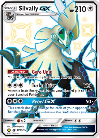 Pokemon Hidden Fates Silvally GX #SV79