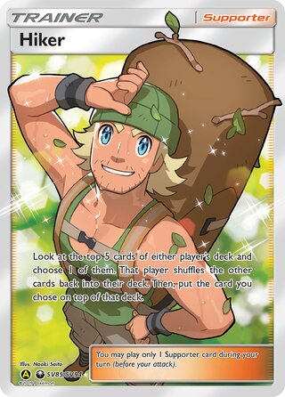 SV85 Hiker Shiny Holo Rare Hidden Fates