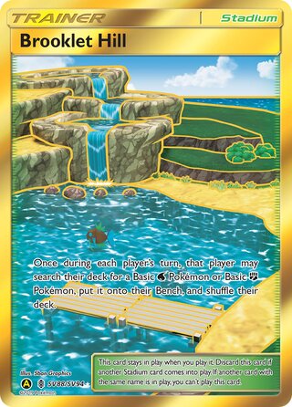 Brooklet Hill #SV88/SV94 Shiny Holo Rare - Hidden Fates Pokemon card