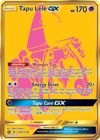 Tapu Lele #SV94/SV94 Shiny Holo Rare - Hidden Fates Pokemon card