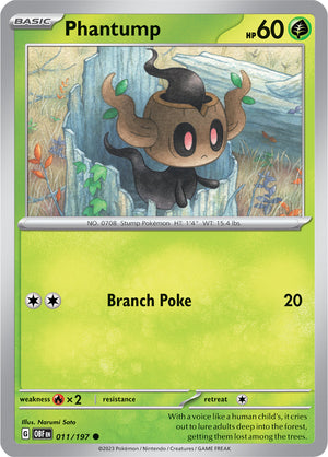 0011 Phantump Common Obsidian Flames