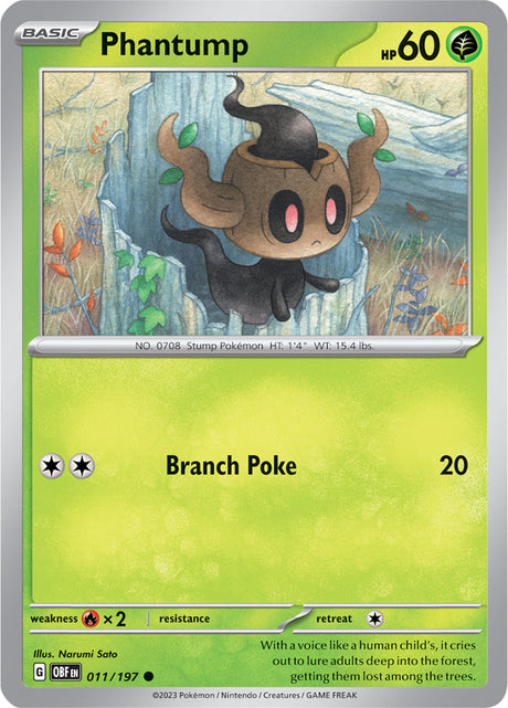 Pokemon Obsidian Flames Phantump #11