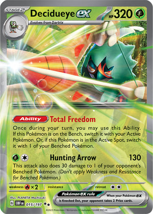 0015 Decidueye Double Rare Obsidian Flames