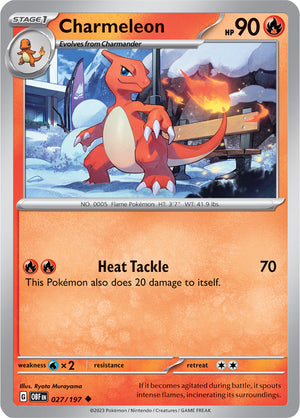 0027 Charmeleon Uncommon Obsidian Flames