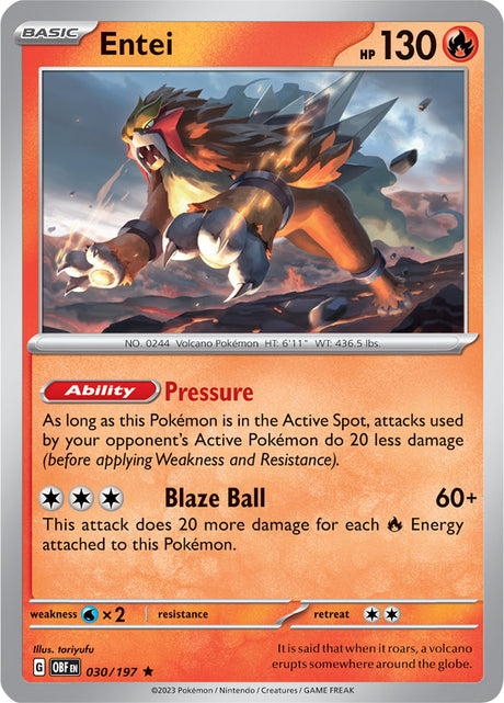 Pokemon Obsidian Flames Entei #30