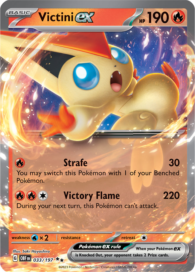 0033 Victini Double Rare Obsidian Flames