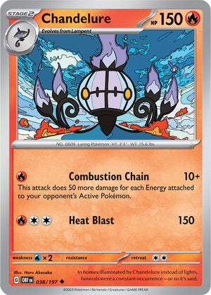 0038 Chandelure Uncommon Obsidian Flames