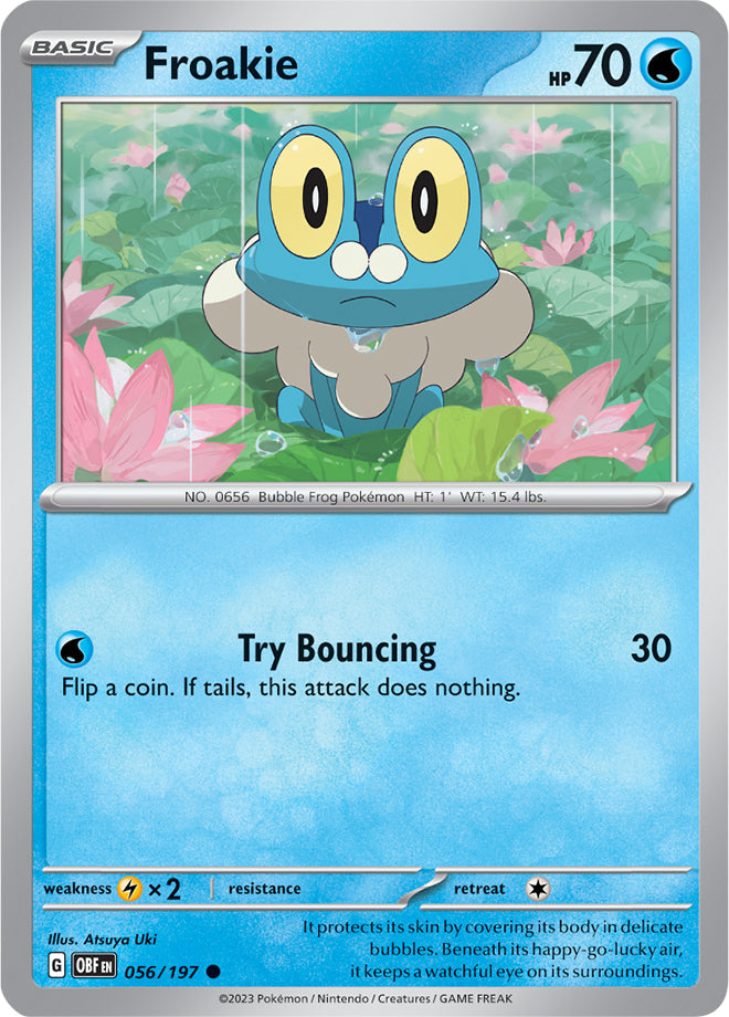 0056 Froakie Common Obsidian Flames