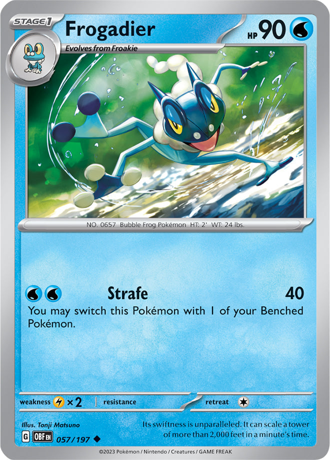 Frogadier #57/197 Uncommon - Obsidian Flames Pokemon card