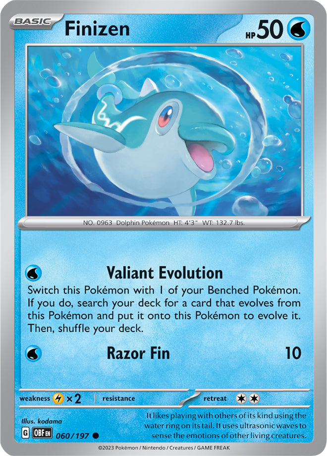 Finizen #60/197 Common - Obsidian Flames Pokemon card