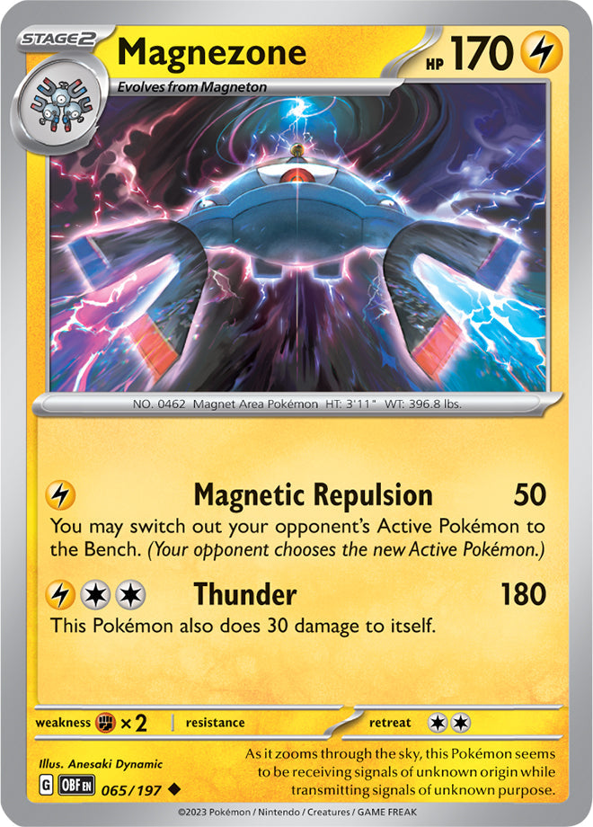 Magnezone #65/197 Uncommon - Obsidian Flames Pokemon card