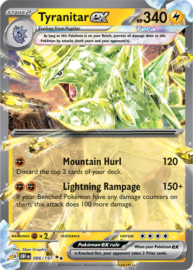 Tyranitar #66/197 Double Rare - Obsidian Flames Pokemon card