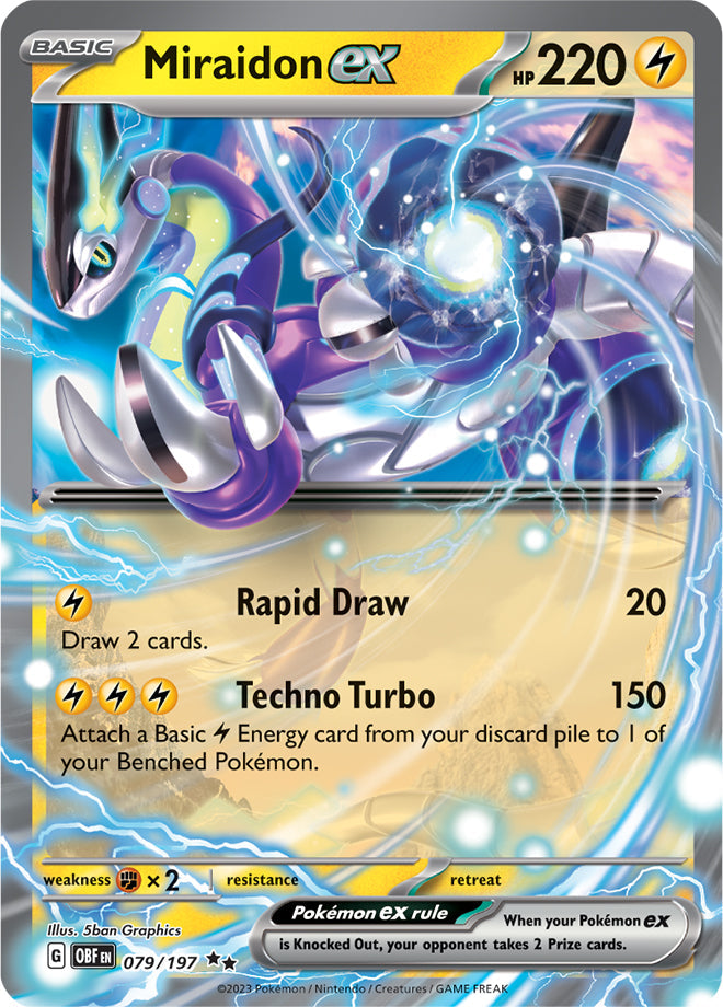 Miraidon #79/197 Double Rare - Obsidian Flames Pokemon card