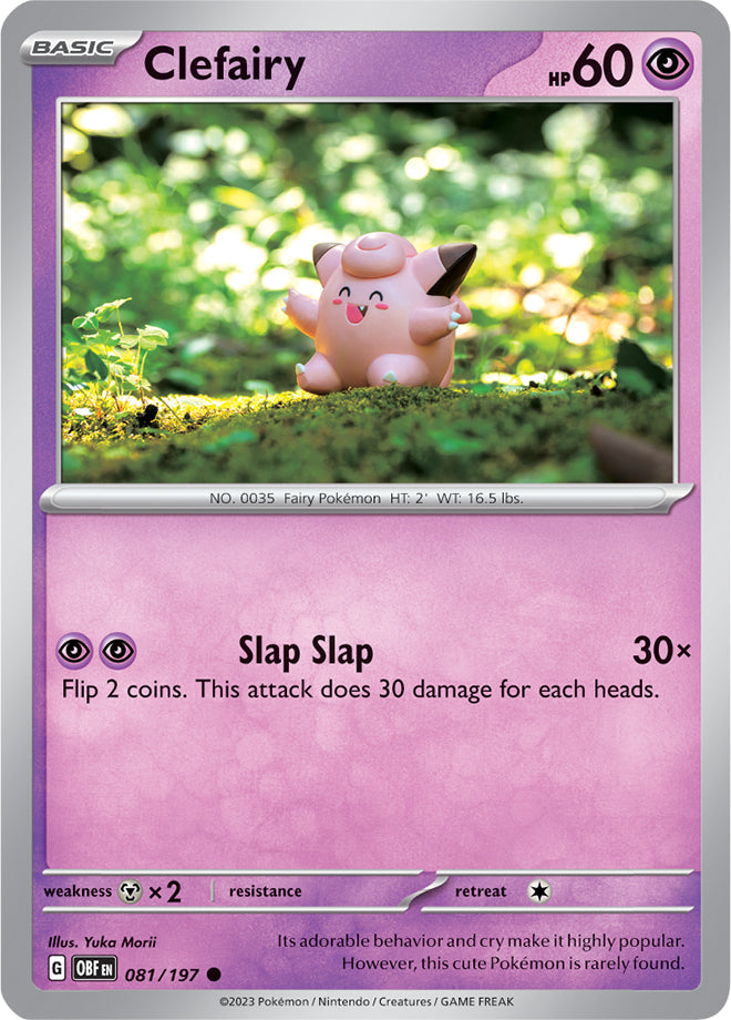 Clefairy #81/197 Common - Obsidian Flames Pokemon card