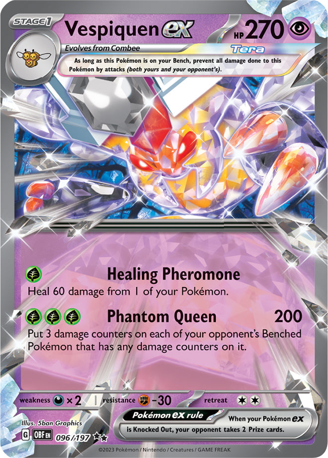 Vespiquen #96/197 Double Rare - Obsidian Flames Pokemon card
