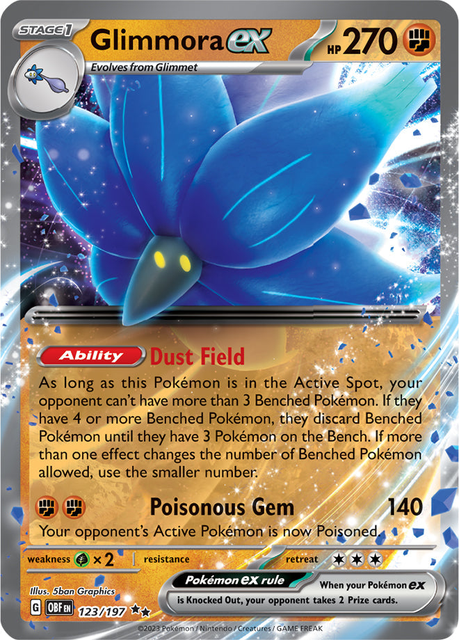 Glimmora #123/197 Double Rare - Obsidian Flames Pokemon card