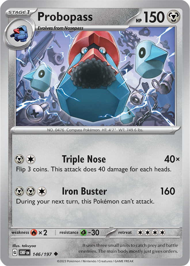 Probopass #146/197 Uncommon - Obsidian Flames Pokemon card