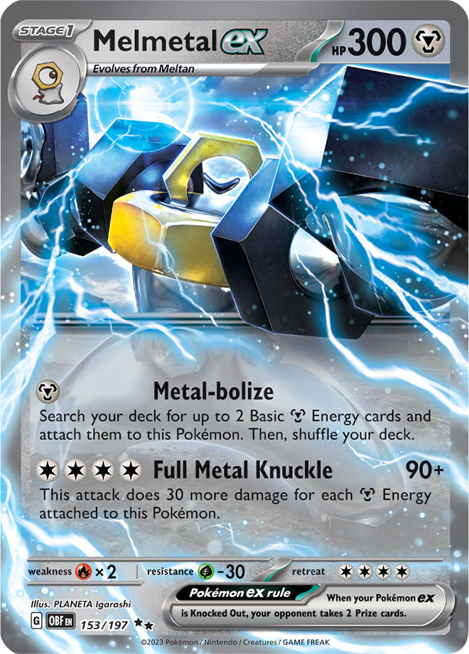 Melmetal #153/197 Double Rare - Obsidian Flames Pokemon card