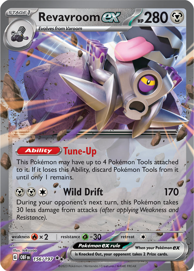 Revavroom #156/197 Double Rare - Obsidian Flames Pokemon card