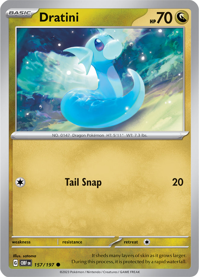 Dratini #157/197 Common - Obsidian Flames Pokemon card
