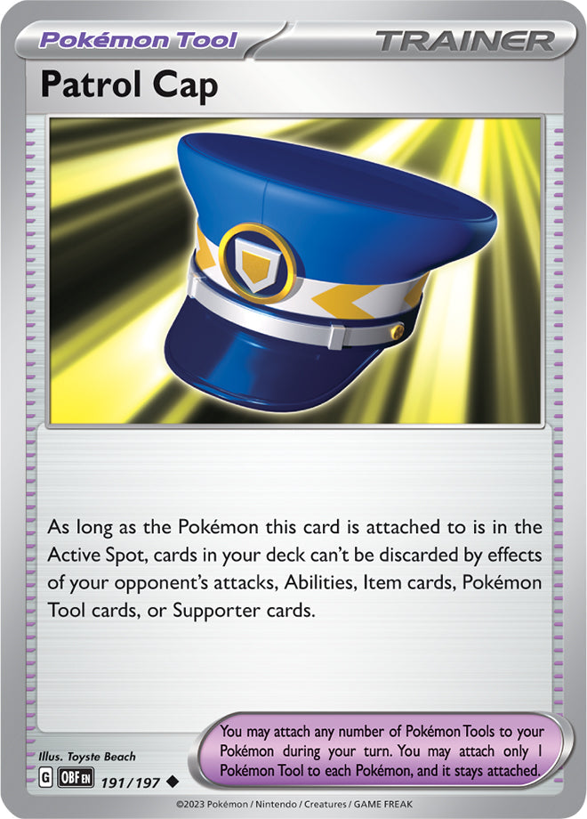 Patrol Cap #191/197 Uncommon - Obsidian Flames Pokemon card