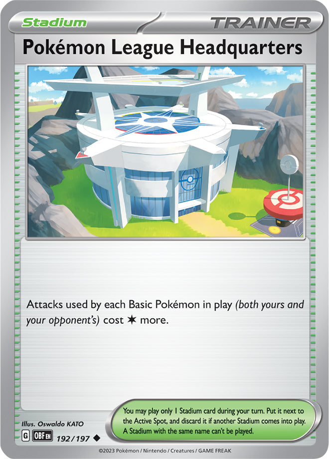 Pokemon League Headquarters #192/197 Uncommon - Obsidian Flames Pokemon card