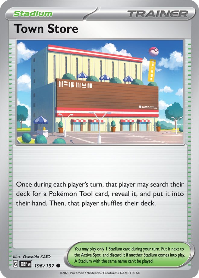Town Store #196/197 Common - Obsidian Flames Pokemon card