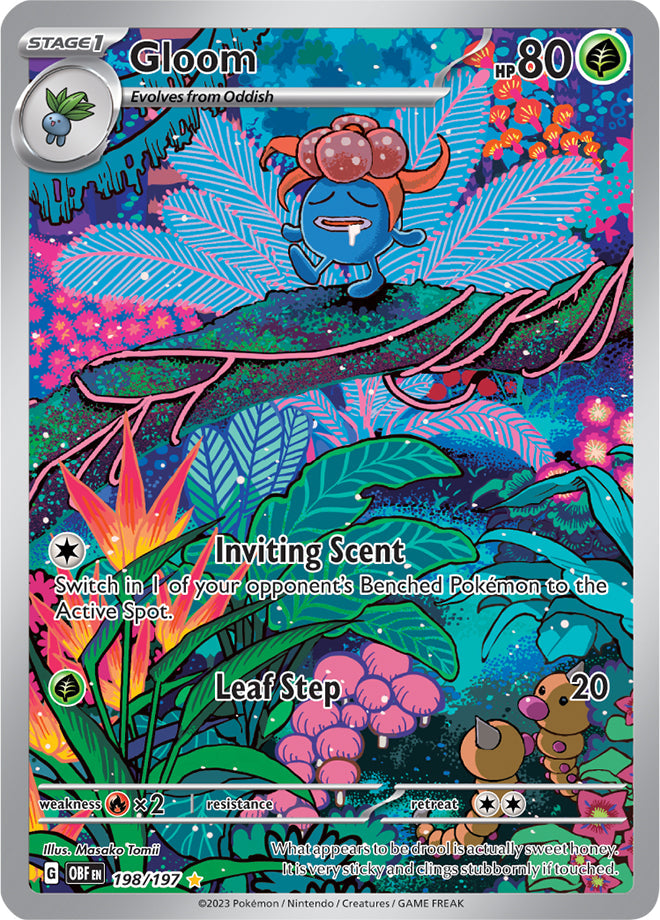 Gloom #198/197 Illustration Rare - Obsidian Flames Pokemon card