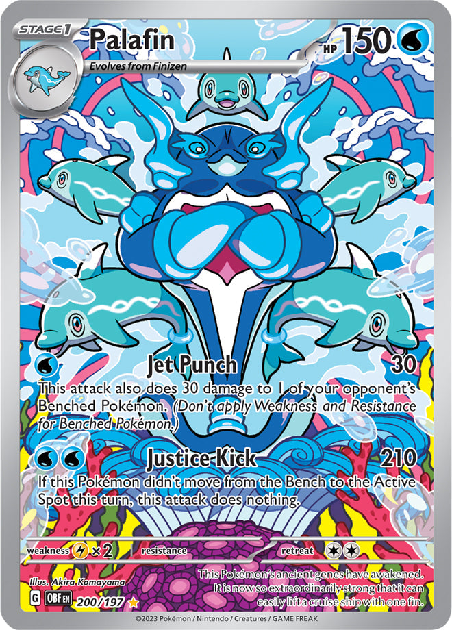 Palafin #200/197 Illustration Rare - Obsidian Flames Pokemon card