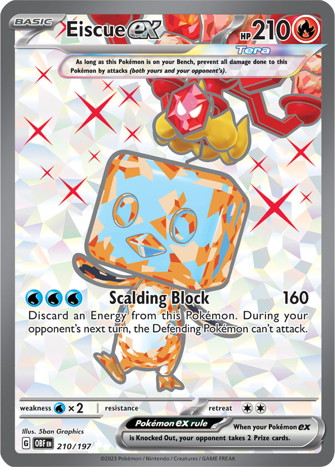 Eiscue #210/197 Ultra Rare - Obsidian Flames Pokemon card