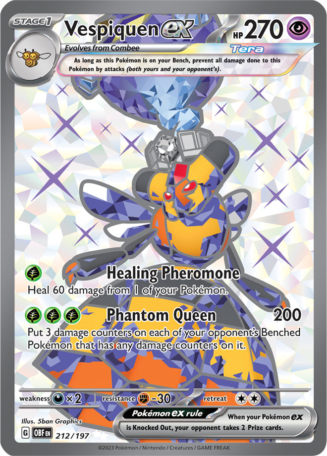 Vespiquen #212/197 Ultra Rare - Obsidian Flames Pokemon card