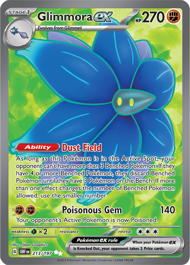 Glimmora #213/197 Ultra Rare - Obsidian Flames Pokemon card