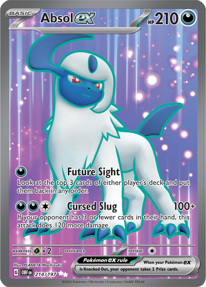 Absol #214/197 Ultra Rare - Obsidian Flames Pokemon card