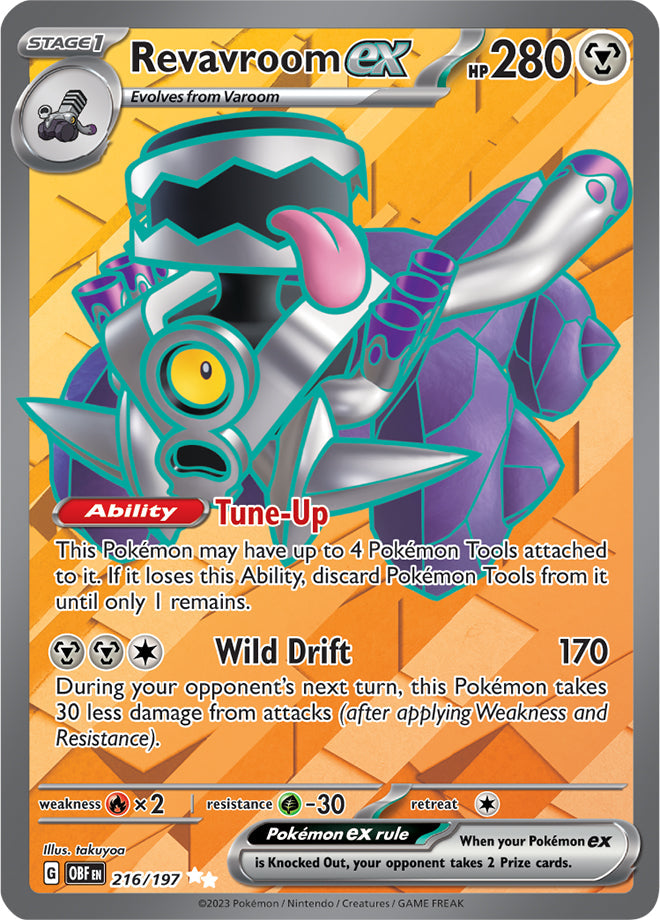Revavroom #216/197 Ultra Rare - Obsidian Flames Pokemon card