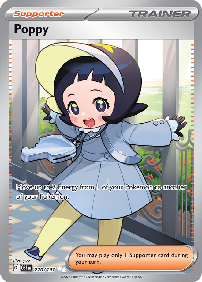 Poppy #220/197 Ultra Rare - Obsidian Flames Pokemon card