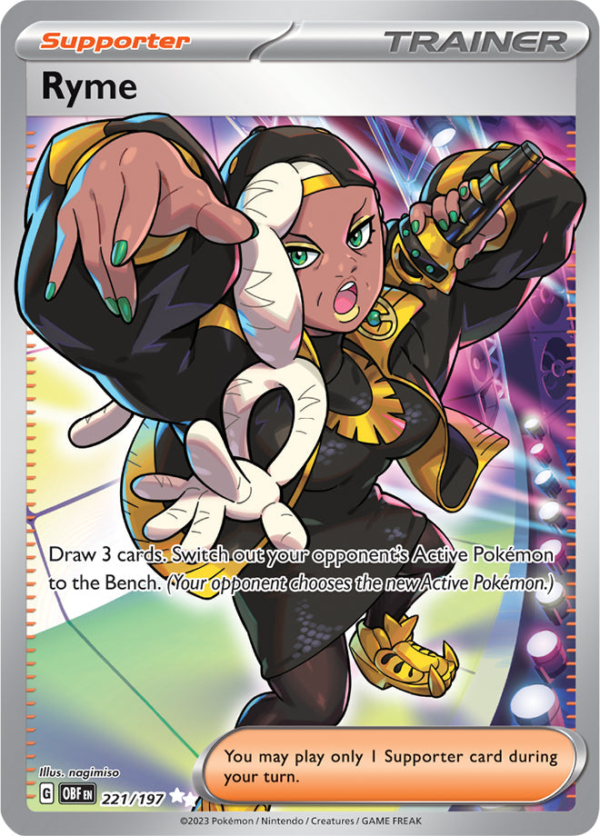 Ryme #221/197 Ultra Rare - Obsidian Flames Pokemon card