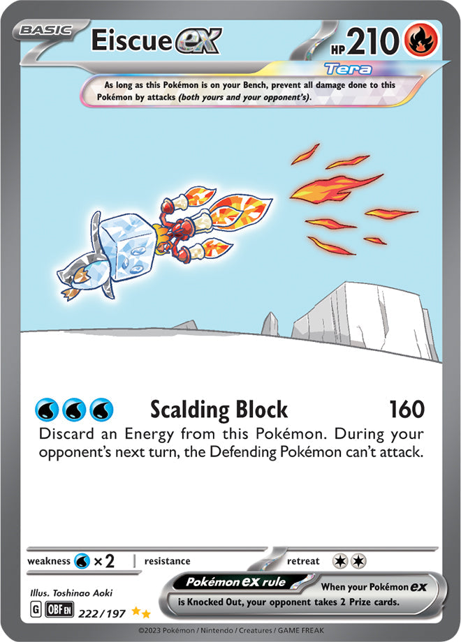 Pokemon Obsidian Flames Eiscue ex #222