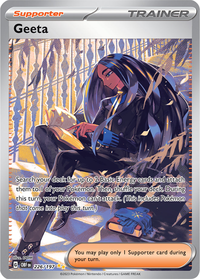 Geeta #226/197 Special Illustration Rare - Obsidian Flames Pokemon card