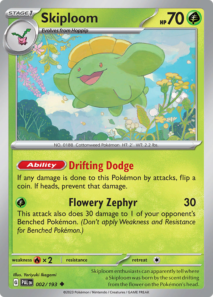 0002 Skiploom Uncommon Paldea Evolved