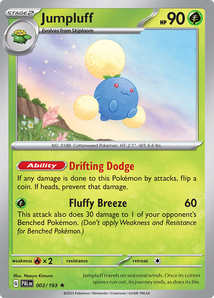 0003 Jumpluff Rare Paldea Evolved