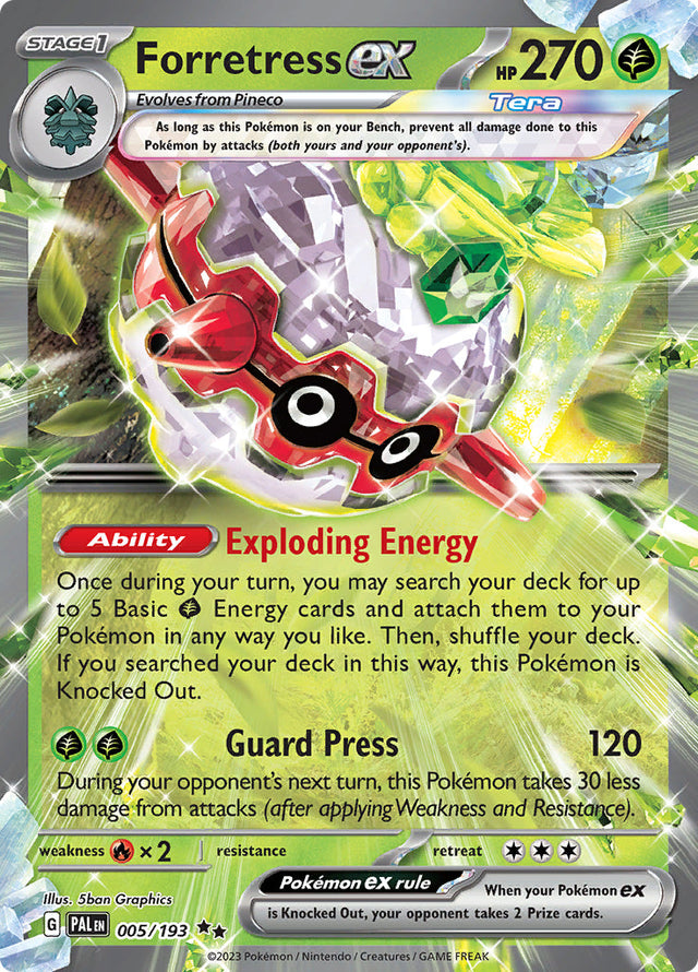 Pokemon Paldea Evolved Forretress ex [Holo] #5