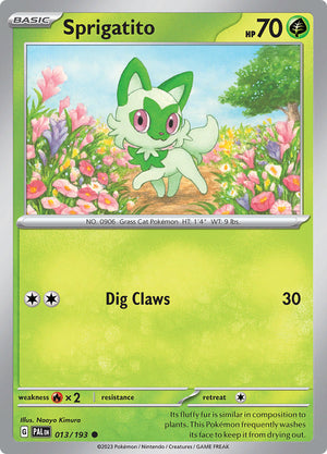 0013 Sprigatito Common Paldea Evolved