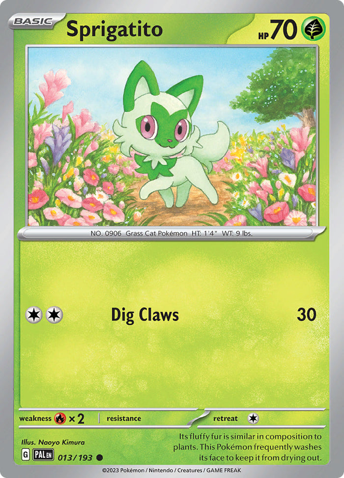 0013 Sprigatito Common Paldea Evolved