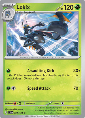 0021 Lokix Rare Paldea Evolved
