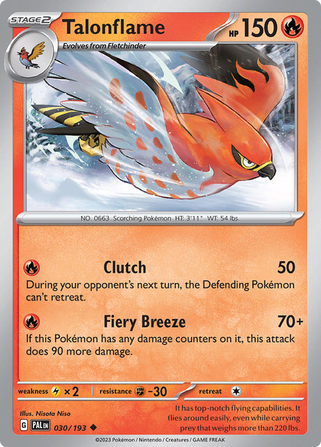 Pokemon Paldea Evolved Talonflame #30