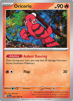 0033 Oricorio Rare Paldea Evolved